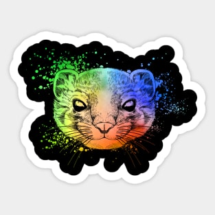 Ferret color head Sticker